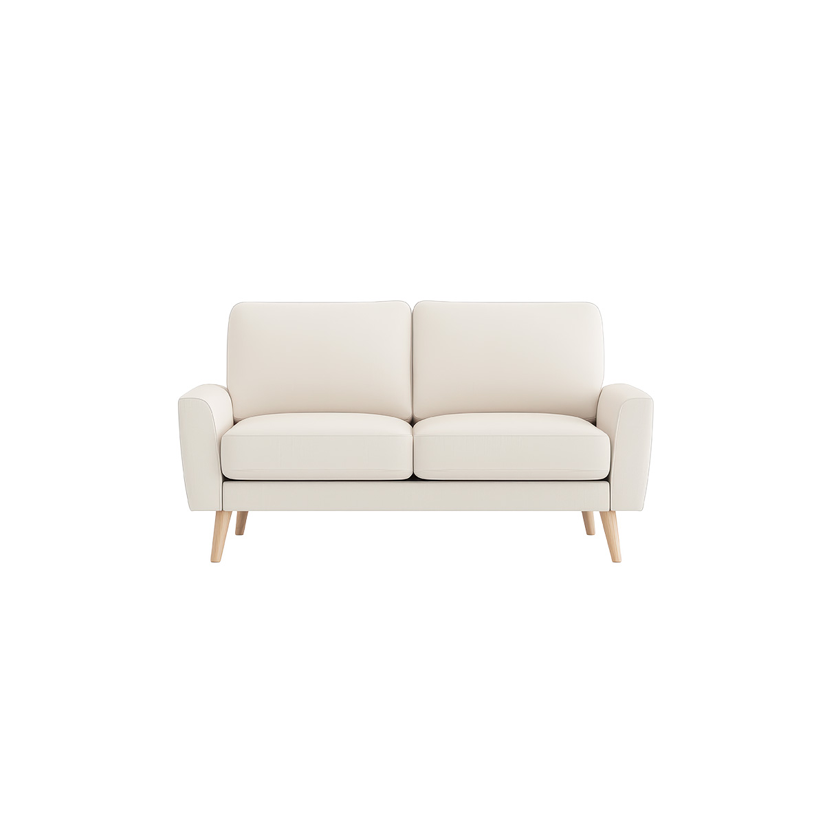Sierra Minimalist Off-White Loveseat