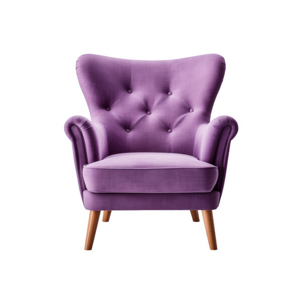 Sierra Modern Purple Button-Tufted Armchair