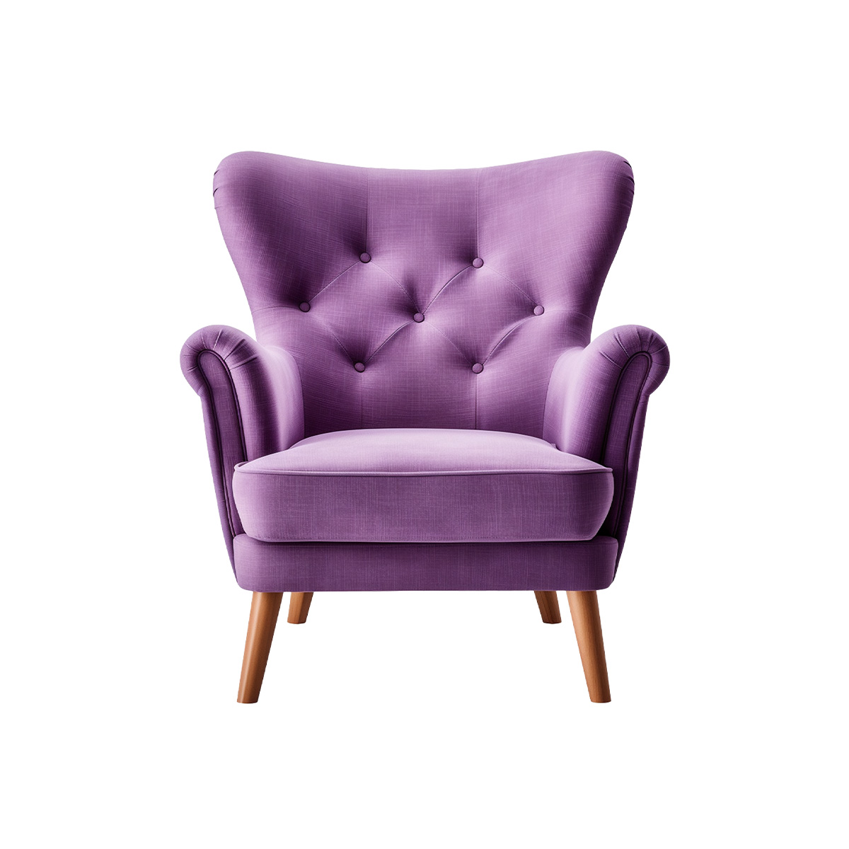 Sierra Modern Purple Button-Tufted Armchair