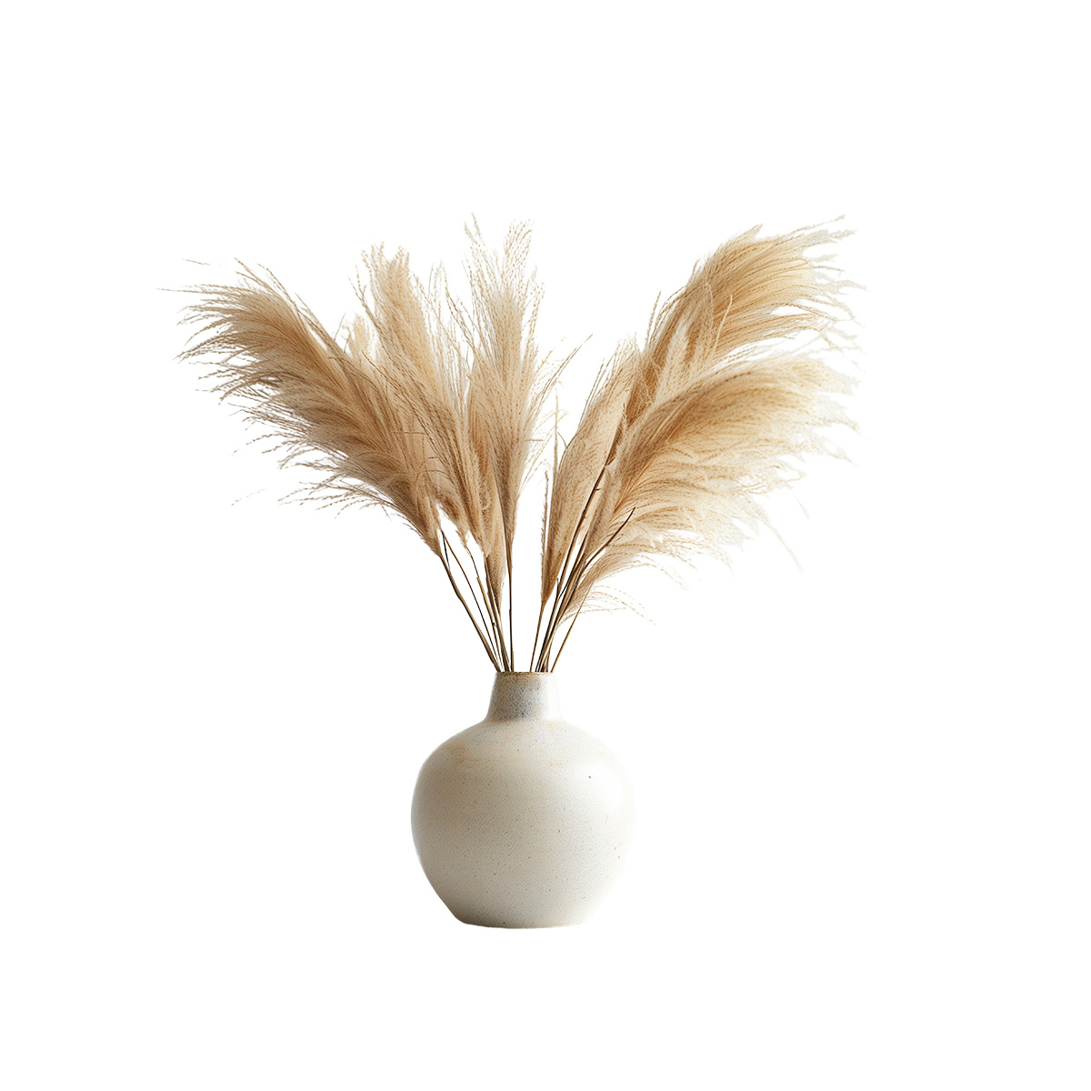 Sierra Artificial Pampas Grass in Ceramic Vase